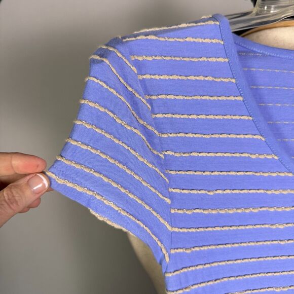 Matilda Jane Exploration Dress, Women's Sz XS, Periwinkle Blue & Gray Stripes - Picture 7 of 15